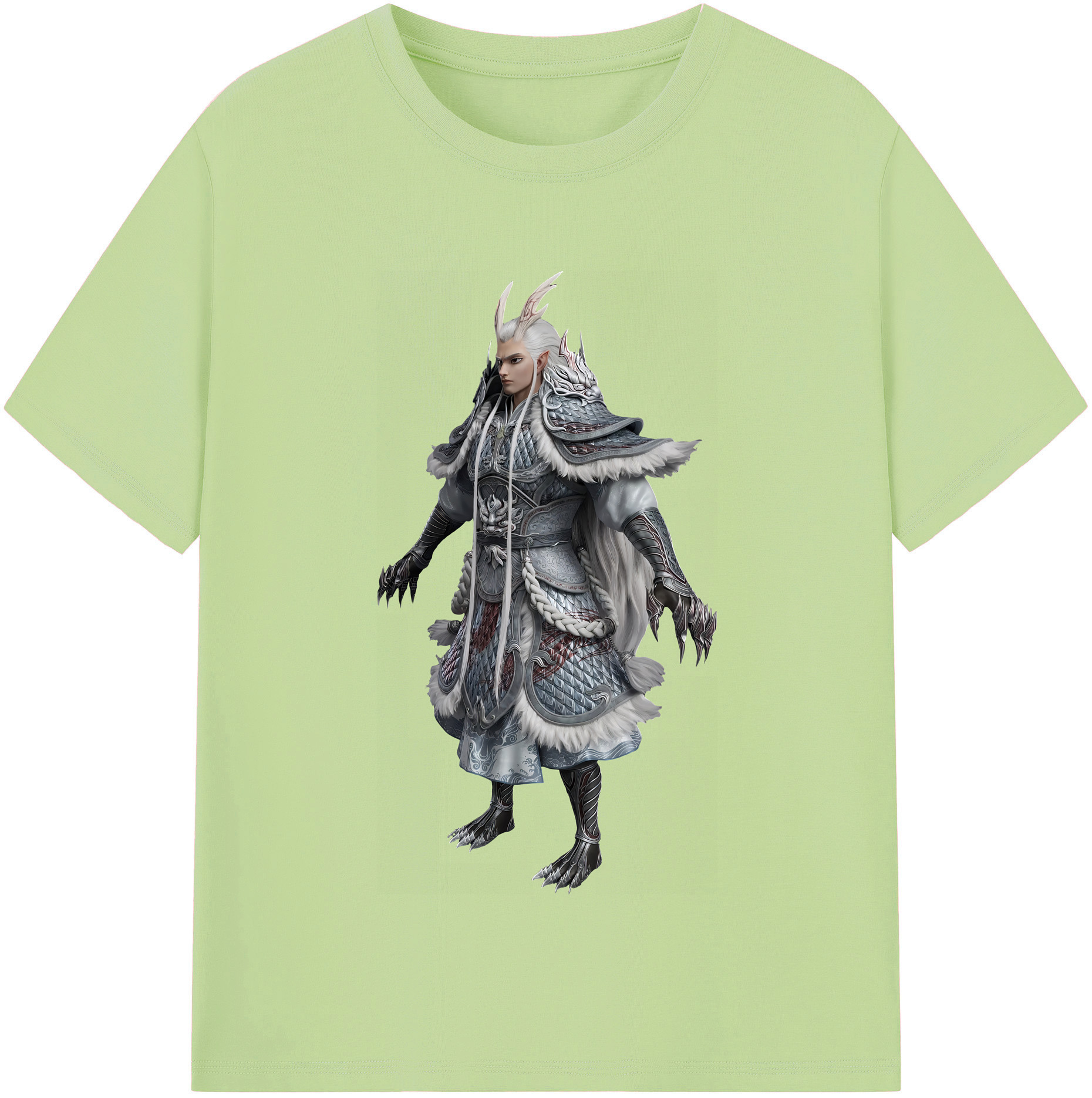 （画像用） Ne Zha 2 ナタ 魔童の大暴れ 綿100％半袖Tシャツ（フロントプリント）